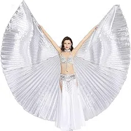 Fancydresswale Opening Belly Dance Isis Wings Dancing Props with Sticks Rods-picture-24