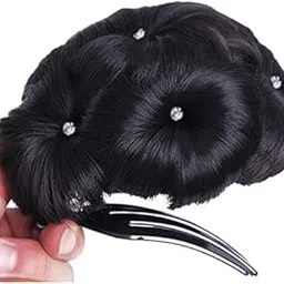DELUXE HAIR Synthetic Natural Black Hair Extension Clutcher Juda Whit Stone Juda for Women-picture-19