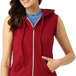 brinns Women's Solid Hooded Full Zipper Fleece Jacket With Side Pockets And Hooded Neck Comfortable Stylish Winter Wear-picture-41