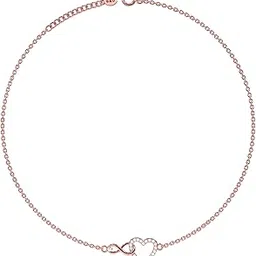 White Hathi 925 Sterling Silver Infinity Payal Anklet for Women & Girls | Authentication Certificate | Anti Tarnish Zircon Studded Silver Jewellery Chain Anklet | Wedding, Party, Office Wear Anklets-picture-40