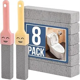 HASTHIP® Pumice Stone Cleaning Brush With 2 Handles & 8 Replacement, Removing Hard Water Rings, Calcium Buildup and Rust, Deep Cleaning Bar Brush For Bathroom, Toilet, Bathtub & Tile-picture-32