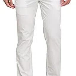 raymond Men's Slim Fit Polyester Blend Solid Pattern Flat Front Casual Chinos-picture-28