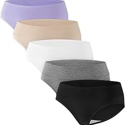 angelhood Womens Maternity Panties Foldable Maternity Underwear Under Bump Pregnancy Postpartum Brief Pack of 5-picture-40