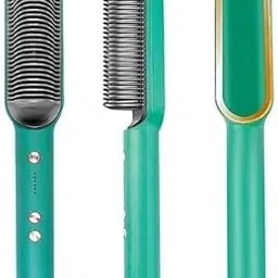 GOPINATH ECOM Hair Straightener Comb Brush for Women & Men | 2-in-1 Electric Hair Styler with PTC Heating & 5 Temperature Control | Anti-Scald Tourmaline Ceramic Brush for Straight & Curly Hair-picture-24