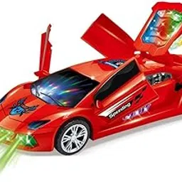 Rk Toys Gift Plastic 3D Projection Light with Music Opening Doors and 360 Degree Rotation Super Car Toy-picture-22