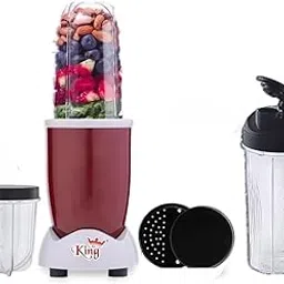 KITKING Juicer Mixer Grinder - Smoothie Maker - 500 Watts (3 Jars & 2 Blades, Maroon) - 2 Year Warranty-picture-27