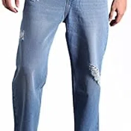 jude clothing Men's Relaxed Fit Faded Distressed Jeans-picture-14