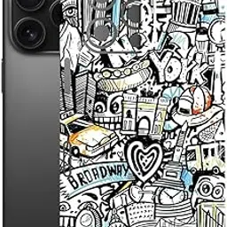 AtOdds Mobile Skin Sticker Wrap | Compatible for iPhone 16 PRO | Scratchproof Matte Finish | Full Coverage for All Sides & Camera Protection (Graffiti 26)-picture-37