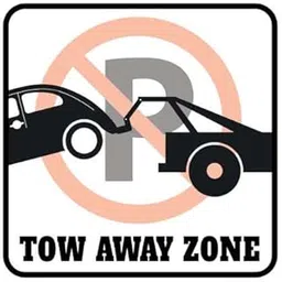 No Parking Tow Away Zone PVC Waterproof Sticker Fixed on Foam Board_AC55766_278826-image-14
