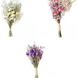 Merishopp 3X Dried Flowers Bouquet Dried Plants Flower Ornament Wedding Decor-picture-16