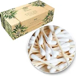 Premium 500 Biodegradable Bamboo Cotton Swabs | Zero Waste Disposable Products | Compostable Q Tips For Ears | Plastic Free Makeup Swab | Safety Wooden Ear Sticks | Eco Friendly Eye Cleaning Utensils-picture-55