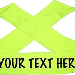 fan star & violet victoria Design Your Own Custom Tie Headband - Flat Letters (No Sparkle) (Florescent Green)-picture-21