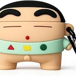 Compatible with Airpods Pro GEN-2 (2022) Pouch Case Cover, Soft Silicone Cartoon Character Cover with Key-Chain, 360° for Airpods Pro 2nd Protective Pouch Case (Shinchain Green) image 1