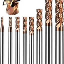 ASNOMY 8pcs Carbide Square End Mill Set, 2-12mm 4 Fultes Micro Grain Carbide End Mill Cutter for Alloy Steels/Hardened Steels - HRC55 AlTiN Coated CNC Milling Cutter for Hard Metal-picture-26