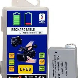 Schsteindar® 5500 mAh (LPE8) Lithium-ion Rechargeable Battery for DSLR Camera, Eco Friendly & BIS Approved, Multi Protection, Compatible with Canon EOS 550D, 600D, 650D, 700D, Rebel T2i, T3i, T4i, T5i-picture-23