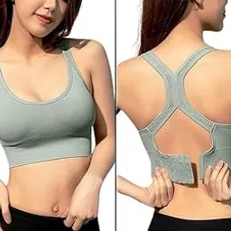 brachy Women's Spandex High Impact Padded Non Wired Racer Back Sports Bra for Gym, Cardio, Zumba and Yoga | Everyday Active Wear for Girls | Size M to 2XL-picture-38