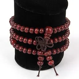 CALANDIS™ Wooden 6mm 108 Beads Prayer Stretch Buddhist Cuff Bracelet Wristband | Prayer Beads | Buddhism | I2-picture-28