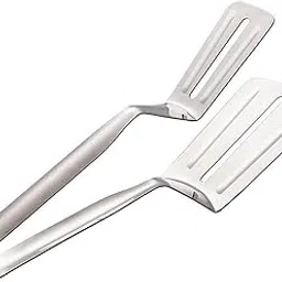 PremiumAV Stainless Steel Slotted Turner Tongs – Multipurpose Cooking Tool for Frying, BBQ, Grilling, Serving, Salad & Kitchen Food Handling-picture-34