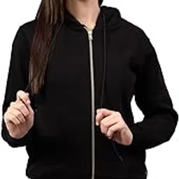 cantabil Solid Full Sleeves Regular Fit Women Casual Sweatshirt with Hoodie | Casual Winter Sweatshirts for Women | Ladies Sweatshirts for Winter Wear (P_LSWS00066) image 1