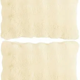 HOKIPO 'FurHug' Faux Rabbit Fur Cushion Cover, 12 inch x 20 inch (30x50 cm) Beige (AR-5019)-picture-26