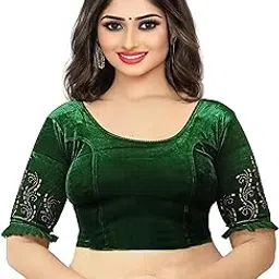 pu fashion Latest Stone Work Blouse Stretchable Soft Velvet Readymade Saree Blouses for Women Trendy Designer Blouse Stylish Collection for Festival-picture-49