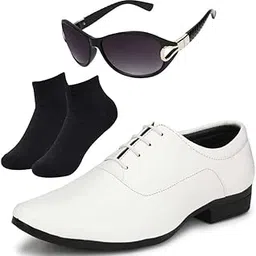 vitoria Prefered Looks l Men White Lace Formal Shoes with Black Socks & Women Gaga Black-picture-18
