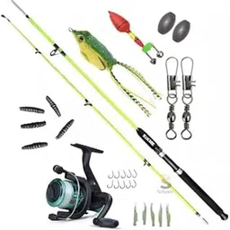 Quanhai 1.5-Meter 2-Part Fishing Rod and Reel Combo Set for Portable Precision 1.5 A103 Green Fishing Rod (150 cm, 0.15 kg, Green)-picture-28