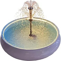 Waahkart Home Decor Fiber White and Blue Tub Fountain with LED Lights, Garden Fountain, Indoor Fountain-image-26