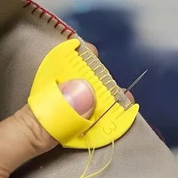 Multifunctional Sewing Needle Gauge Tool, Yellow Plastic Measuring Guide with Scale, DIY Hand Sewing Aid for Tailoring, Quilting and Embroidery, 12cm Length-image-8