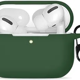 LIRAMARK Silicone Soft Case Cover with Buckle for Airpods Pro (2019), AirPods Pro 1st Generation (Green)-picture-17
