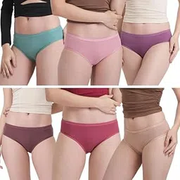 Women's Everyday Soft Cotton Hipster Panties | Cotton Rich Medium Coverage Panty with Outer Elastic Waistband | Soft & Breathable Underwear for Daily Comfort & Style-image-75