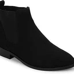truffle collection Women's ST-1203 Black Suede Boots-picture-24