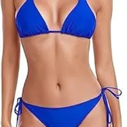 M.A.1 Women's Triangle Bikini Set with Side Ties, Two Piece Swimsuit-picture-22