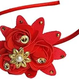 gadinfashion ™ Flower Headband, Hairband,Handmade Hair Band For Girls & Women, Pack_01, Color-Red-picture-43
