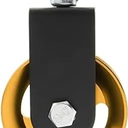 ATORSE Solid Pulley Block Gym Equipment Hanging Lifting Rope Fitness Mute Swivel Gold 95mm-picture-15