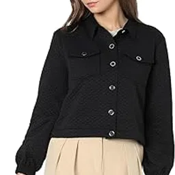 vero moda Women's Polyester Blend Standard Length Jacket-picture-36