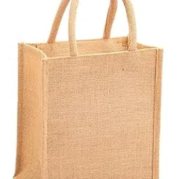clapcart Waterproof Zipper Closer Jute Bag, Lunch Bags Multipurpose for Office Women & Men | Girls & Boys | Tote Lunch Bag-picture-43