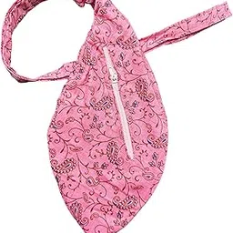 Krishna KUNJ - Peacefull Design Bead Bag/Japa Jholi/Gomukhi or Japa Mala Beg for Chanting and Meditation. Demanding for Chanting Radha Name and More Hindu God Name and Mantra Jaap. (PNK)-image-10