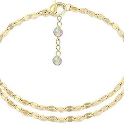 vama Stylish Adjustable Golden Double Layered Anklet Leg Chain Toes Foot Ankle Anklets Chains Jewelry Anklets For Girls Women-picture-53