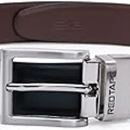 red tape Men's Reversible Leather Belt - Black & Brown | Genuine Leather | Formal & Casual Wear | Classic & Stylish Design | Durable Men's Waist Belt | Adjustable Dress Belt for Men-picture-25