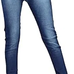 mm-21 Plain Washed Elastic Closure Skinny Fit Denim Jeggings for Women-picture-18