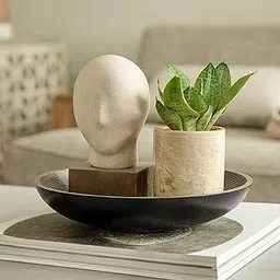 Ellementry Calm Face Ecomix Sculpture 19 cm Tall, Home Décor Showpiece Figurine for Living Room & Office, Modern Asthetic Tabletop Decorative Accent, Unique Gift Item for Shelf Decoration-picture-10