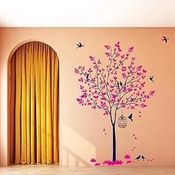Decor Villa™ 3D Big Size Wall Sticker JUST Peel & Stick New Modern Art & Trendy Wall Stickers for Home Decoration, Living Room,Office Bedroom Prayer Room etc (Tree with Birds)-picture-28