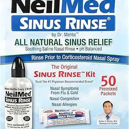 NeilMed Sinus Rinse - A Complete Sinus Nasal Rinse Kit, 50 count (Pack of 1)-picture-13