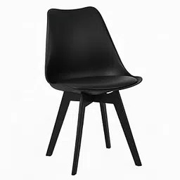 NGFC - SITTING ENVIRONMENT SOLUTIONS Modern Black Bar Stool with Padded Seat, Curved Back Design, Contemporary Style, Wooden Legs-image-12