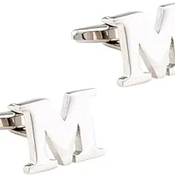 Club Bollywood®Mens Br Initial Cufflinks Letter Business Shirt Cuff Links Wedding Gift M| Mens Jewelry | Cufflinks|1 Pair Cufflinks-image-7