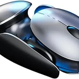 Azonee Wireless Mouse, Rechargeable Ergonomic Silent Mice with 2.4G USB Receiver, 5 Adjustable DPI Levels, Mecha Style Mouse Wireless for Laptop Computer Mac MacBook, Silver-picture-25