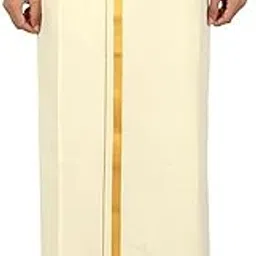 Apple Men's Cotton double Dhoti and single dhoti With gold jari Border (8 mulam) 4 mtrs//(4 mulam 2 meter)-picture-28