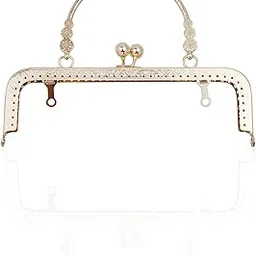 GZRC-YDDK Rectangle Material Frame, DIY Purse Making Kit, Handbag Crafting Material, Fashion Accessory Customization, 15x20cm Light Golden Clasp-picture-27