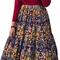 dosparo Women's Muslin Ethnic Gown – Maxi Length Anarkali Stitched Dress, Solid & Printed Designs, Casual Wear, Traditional Long Gown for Women-picture-23